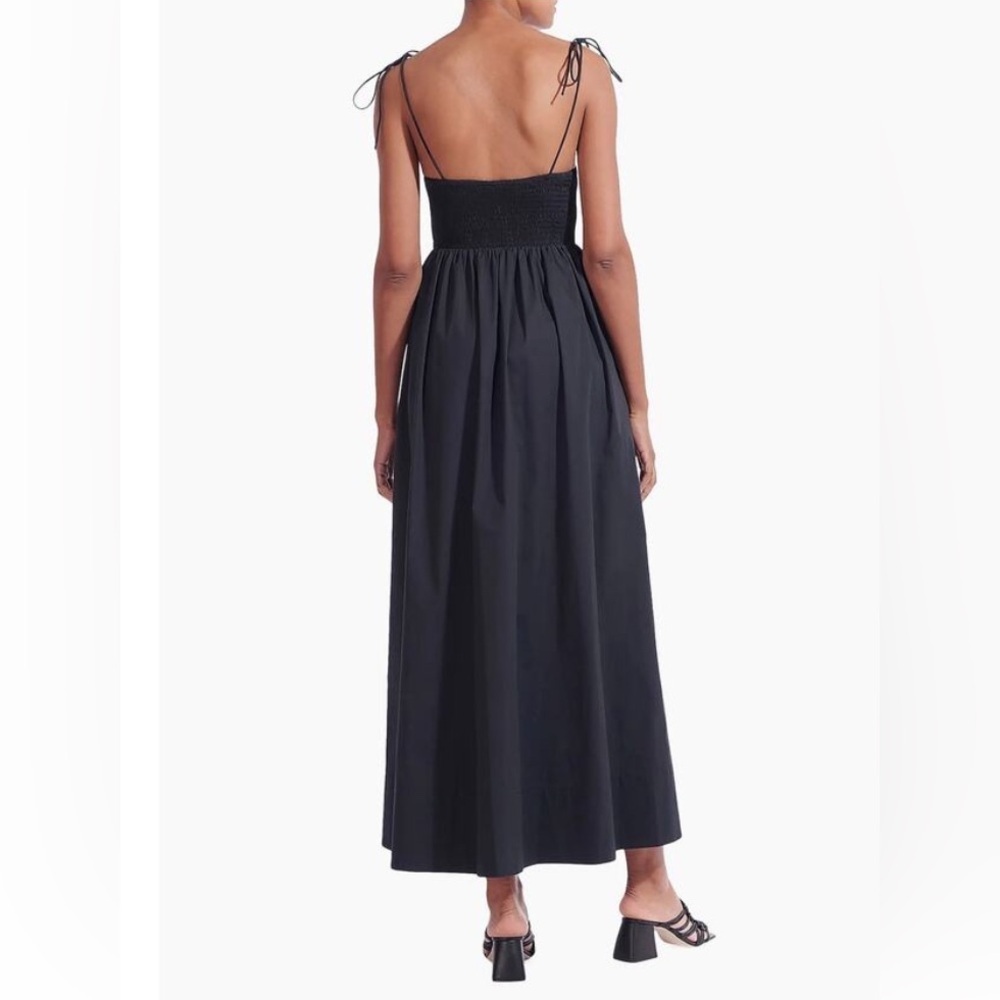 STAUD Landry Black Maxi Dress Size L NWT 350$ - Picture 9 of 13